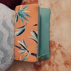 Anthro🌴Canvas Reversible Clutch